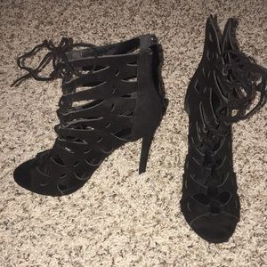4 for $8 Strapy lace up heels